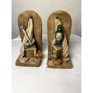 APSIT BROS Brothers California Chalkware Nautical Anchor Tack Bookends